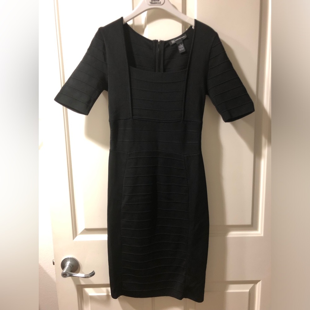 INC black knit dress with zipper